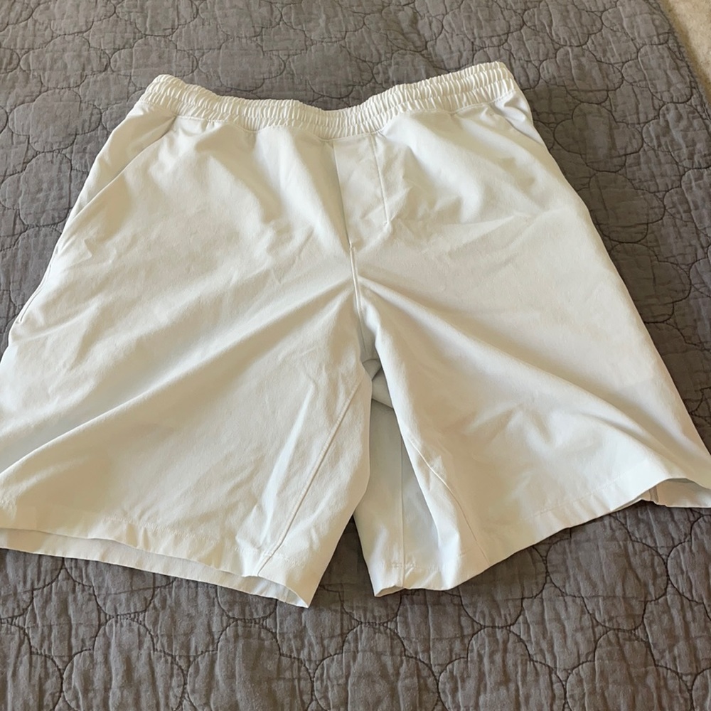Lululemon 9 inch white shorts